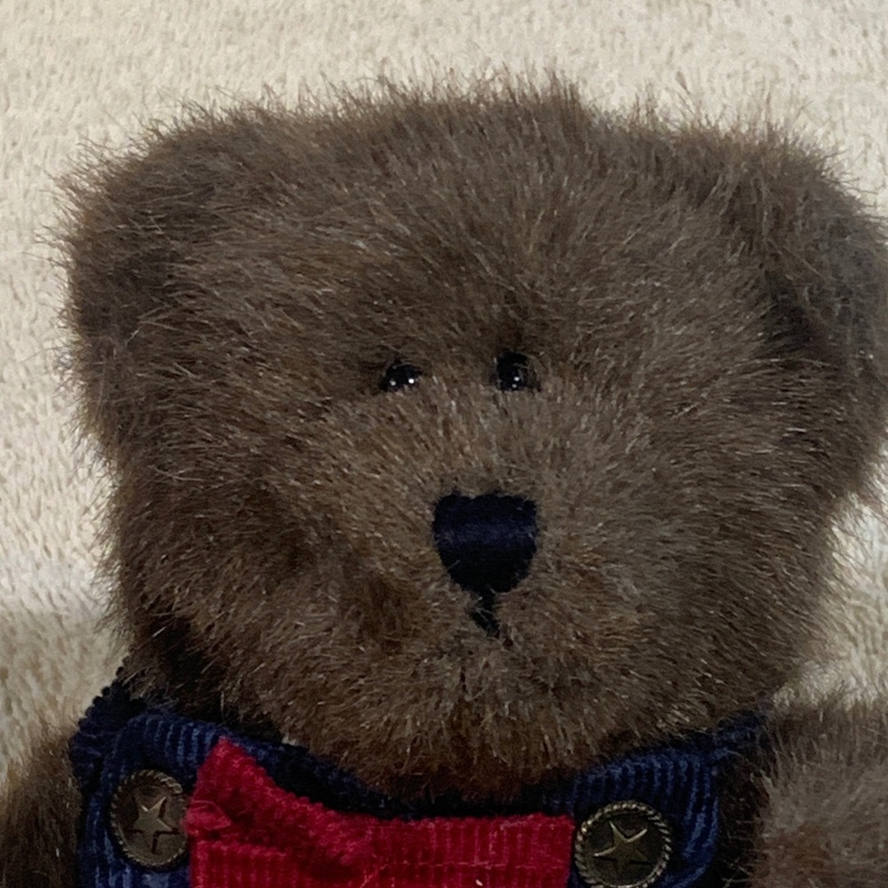 Boyds Bears Plush Patriotic Bear Corduroy Overalls American Flag Stuffed